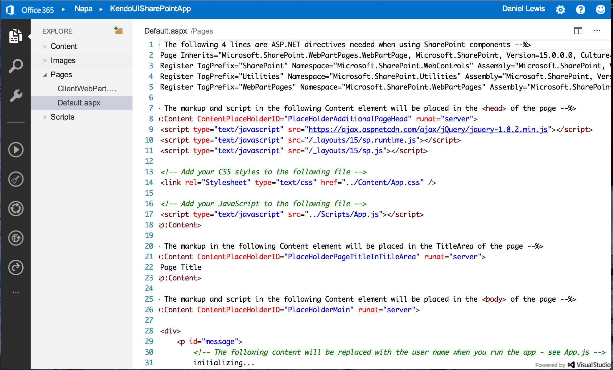 Napa code view